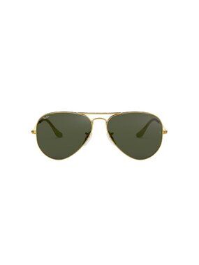 New Ray-Ban Unisex Sunglasses Gold Aviator Green Lens Metal Frame Ray Ban RB3025